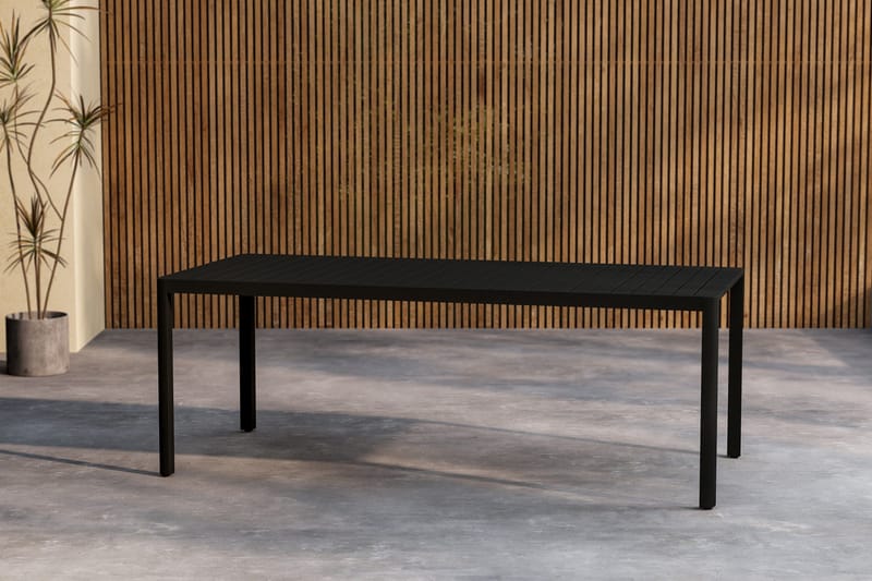 Giardini Ruokapöytä Ulkokäyttöön 90x200 cm - Musta - Puutarhakalusteet - Terassipöydät - Ruokapöytä terassille