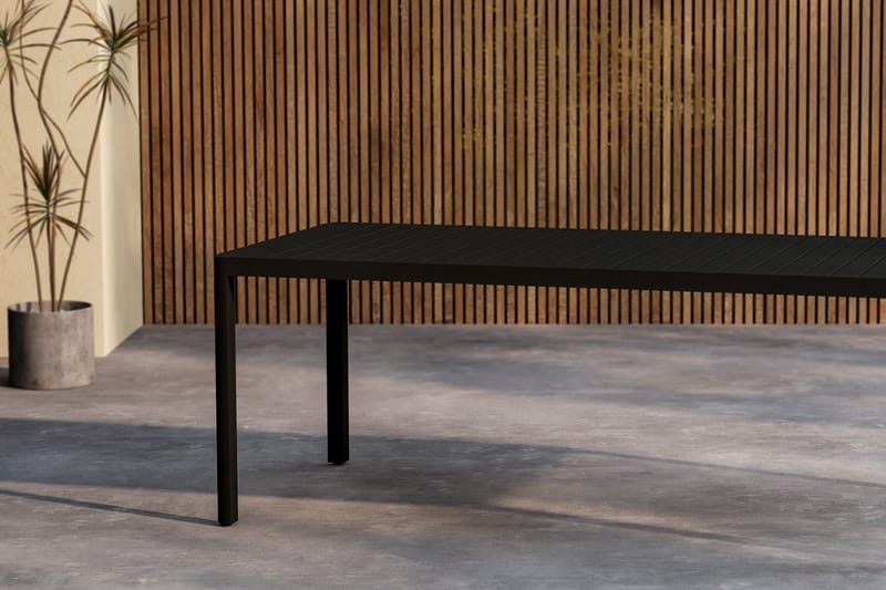 Giardini Ruokapöytä Ulkokäyttöön 90x200 cm - Musta - Puutarhakalusteet - Terassipöydät - Ruokapöytä terassille