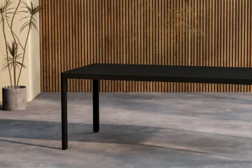Giardini Ruokapöytä Ulkokäyttöön 90x200 cm - Musta - Puutarhakalusteet - Terassipöydät - Ruokapöytä terassille