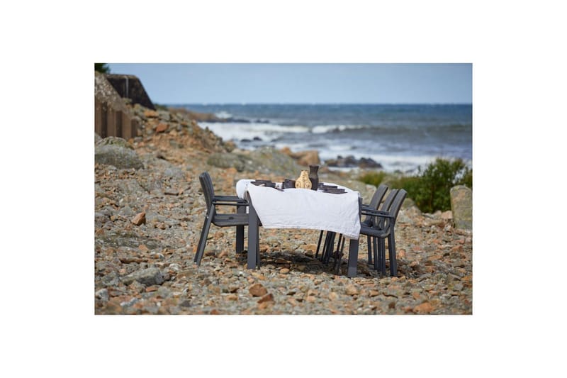 Hillerstorp Borgdala ulkopöytä 220/340 x 107 x K75,5 cm - Harmaa - Puutarhakalusteet - Terassipöydät - Ruokapöytä terassille