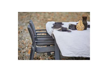 Hillerstorp Borgdala ulkopöytä 220/340 x 107 x K75,5 cm - Harmaa - Puutarhakalusteet - Terassipöydät - Ruokapöytä terassille