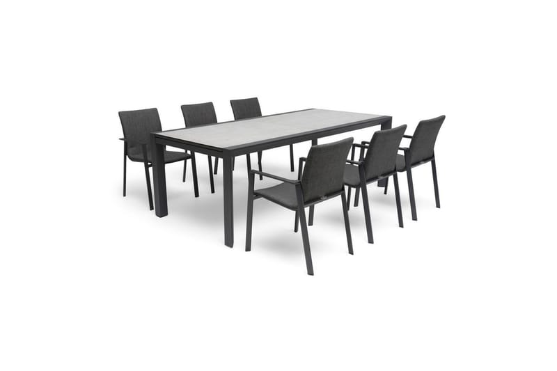 Hillerstorp Borgdala ulkopöytä 220/340 x 107 x K75,5 cm - Harmaa - Puutarhakalusteet - Terassipöydät - Ruokapöytä terassille