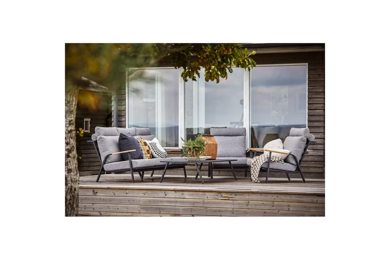Hillerstorp Kungshult ulkopöytä 81 x 140 cm harmaa - Puutarhakalusteet - Terassipöydät - Sivupöydät ulos
