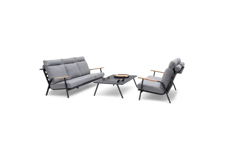 Hillerstorp Kungshult ulkopöytä 81 x 140 cm harmaa - Puutarhakalusteet - Terassipöydät - Sivupöydät ulos