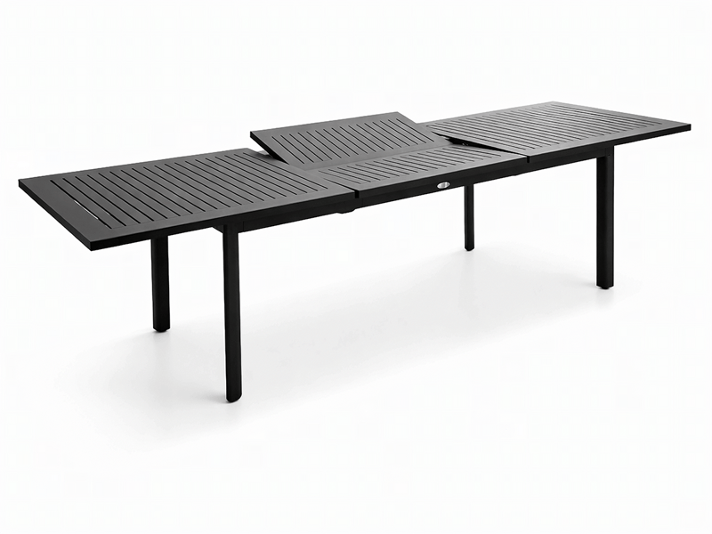 Hillerstorp Nydala ulkopöytä 96 x 200/280 cm musta, Musta