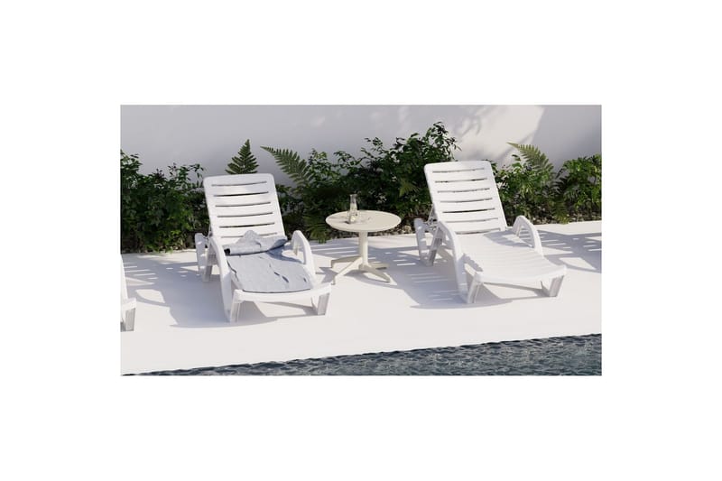 Indumati Sivupöytä Utomhus 60 cm - Beige - Puutarhakalusteet - Terassipöydät - Sivupöydät ulos