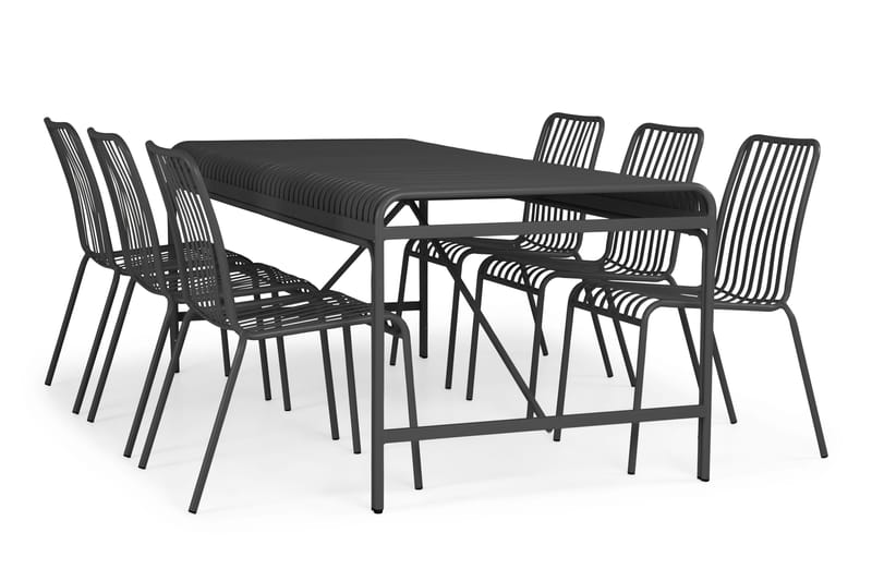 Jarva Ulkoruokapöytä 200 cm - Musta - Puutarhakalusteet - Terassipöydät - Ruokapöytä terassille