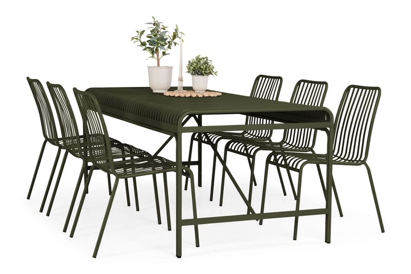 Jarva Ulkoruokapöytä 200 cm - Vihreä - Puutarhakalusteet - Terassipöydät - Ruokapöytä terassille