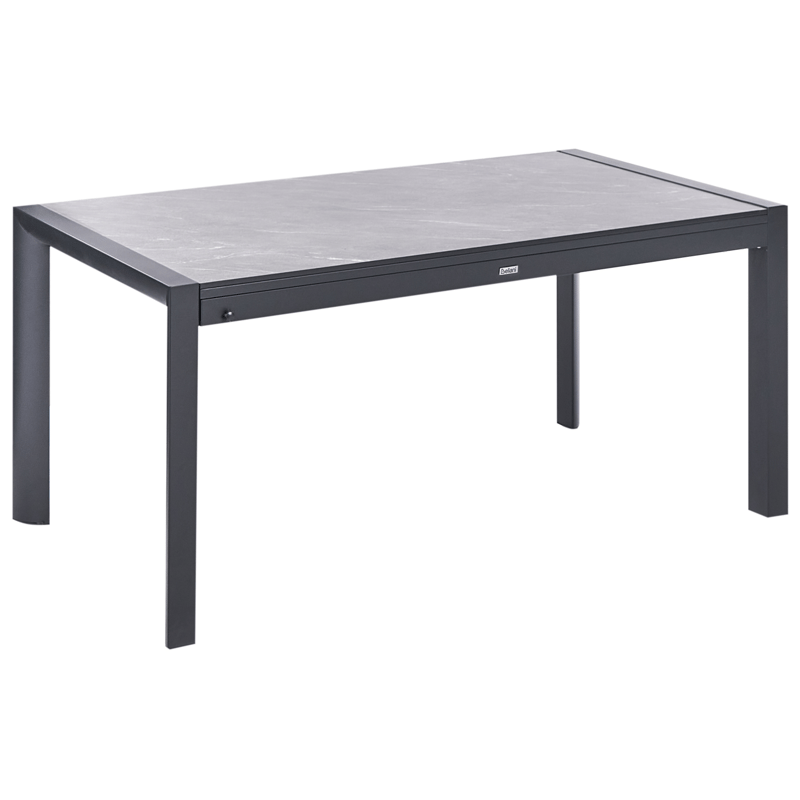 Jatkettava ruokapöytä ulos Binasco 90x160/220 cm - Harmaa/musta - Puutarhakalusteet - Terassipöydät - Ruokapöytä terassille