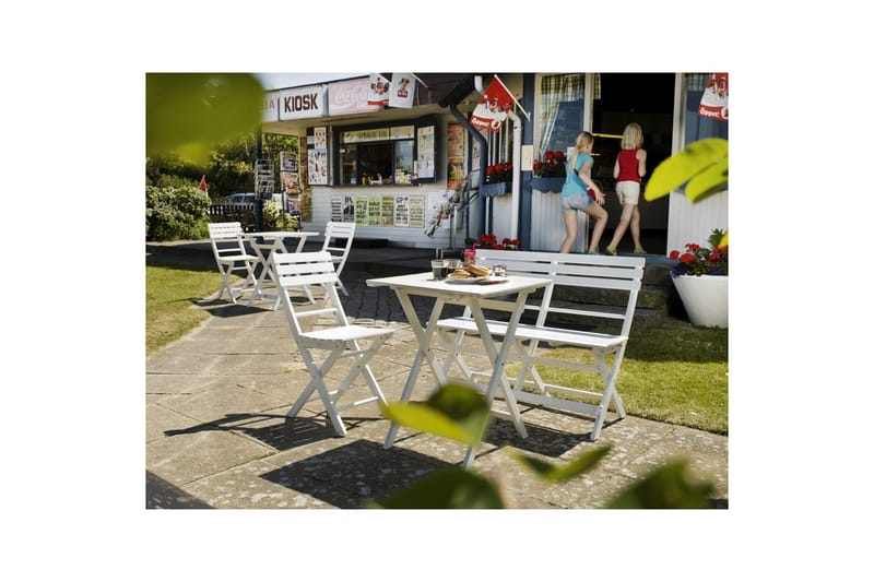 Kahvilapöytä Hillerstorp Åre Valkoinen 58 x 58 cm - Puutarhakalusteet - Terassipöydät - Kahvilapöytä