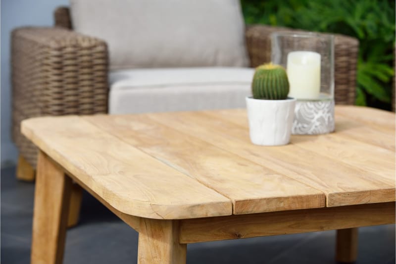 Barbados Sohvapöytä 100 cm - Puu/Luonnonväri - Puutarhakalusteet - Terassipöydät - Kahvilapöytä