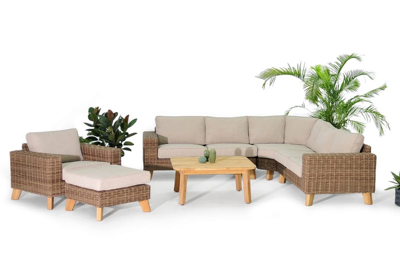 Barbados Sohvapöytä 110 cm - Puu/Luonnonväri - Puutarhakalusteet - Terassipöydät - Kahvilapöytä