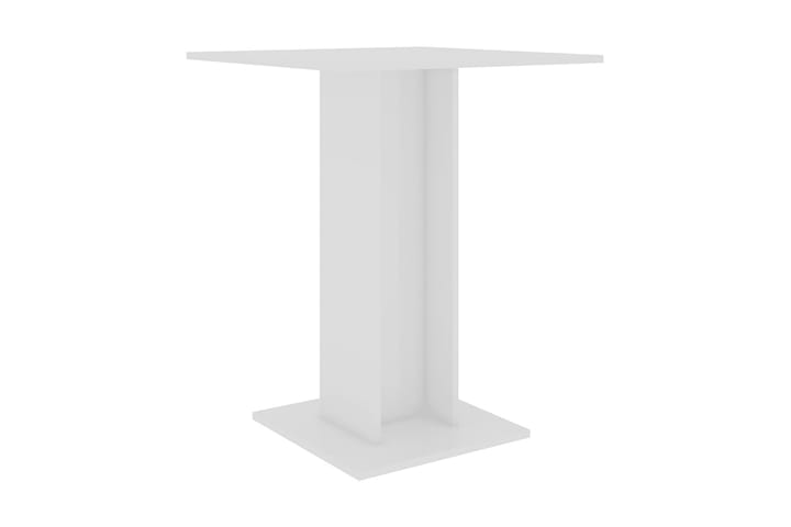 Bistropöytä korkeakiilto valkoinen 60x60x75 cm lastulevy - Kahvilapöytä
