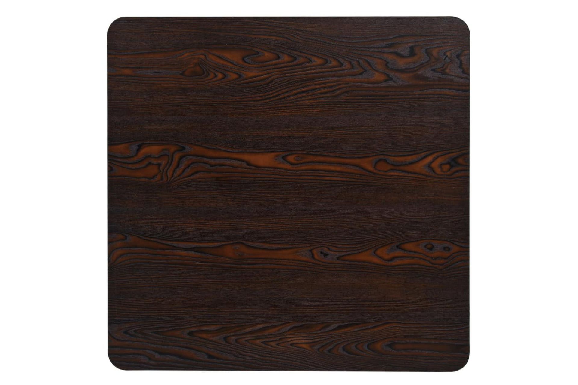 Bistropöytä MDF ja teräs neliö 80x80x75 cm tumma tuhka - Ruskea - Puutarhakalusteet - Terassipöydät - Kahvilapöytä