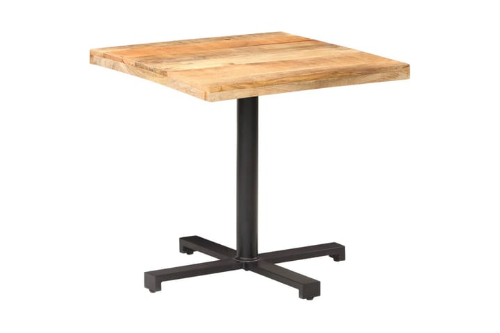 Bistropöytä neliö 80x80x75 cm karkea mangopuu - Ruskea - Kahvilapöytä