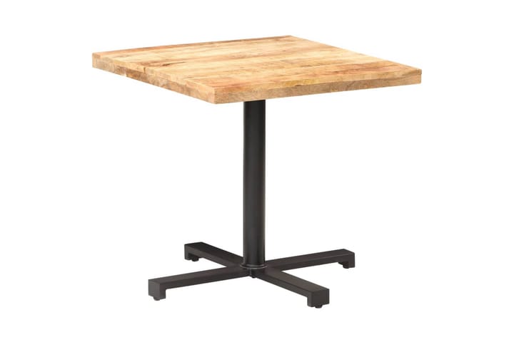 Bistropöytä neliö 80x80x75 cm karkea mangopuu - Ruskea - Kahvilapöytä