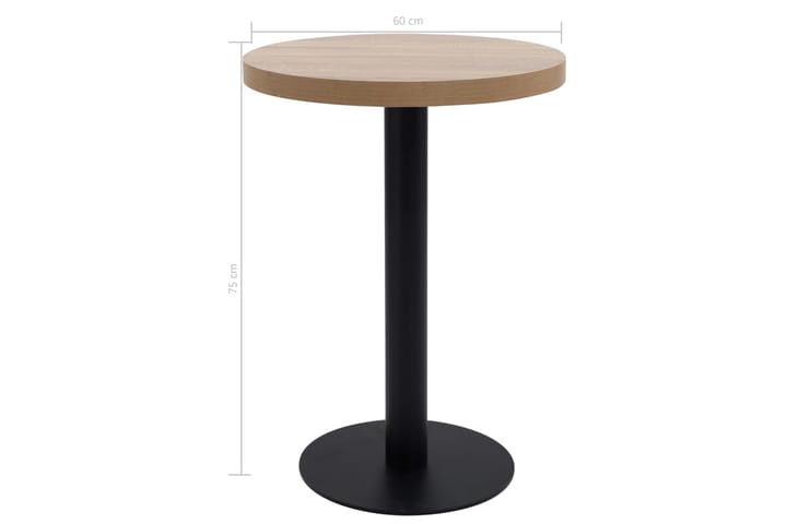 Bistropöytä vaaleanruskea 60 cm MDF - Kahvilapöytä