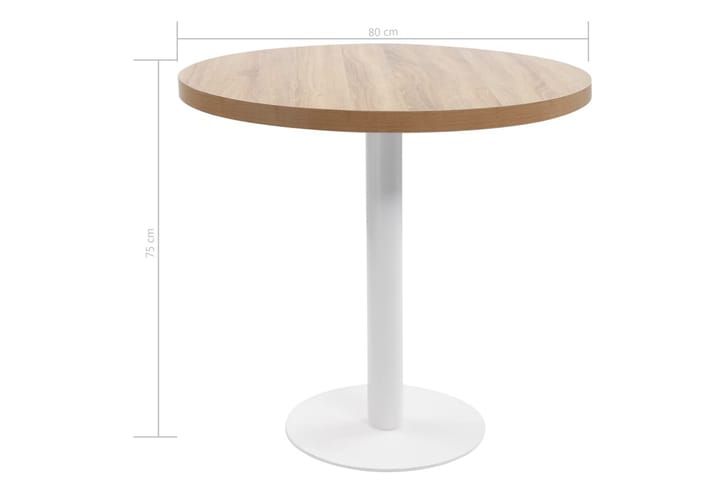 Bistropöytä vaaleanruskea 80 cm MDF - Kahvilapöytä