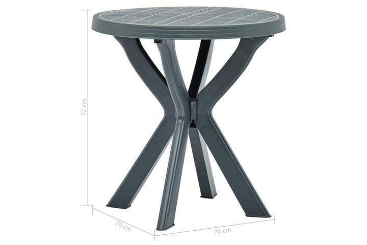 Bistropöytä vihreä Ã˜70 cm muovi - Vihreä - Kahvilapöytä