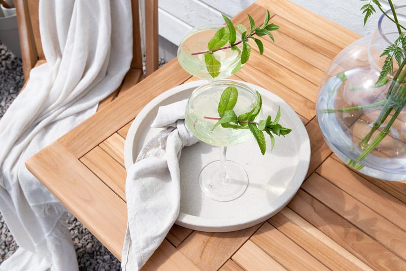 Cafépöytä Kenya 120 cm - Beige - Puutarhakalusteet - Terassipöydät - Kahvilapöytä