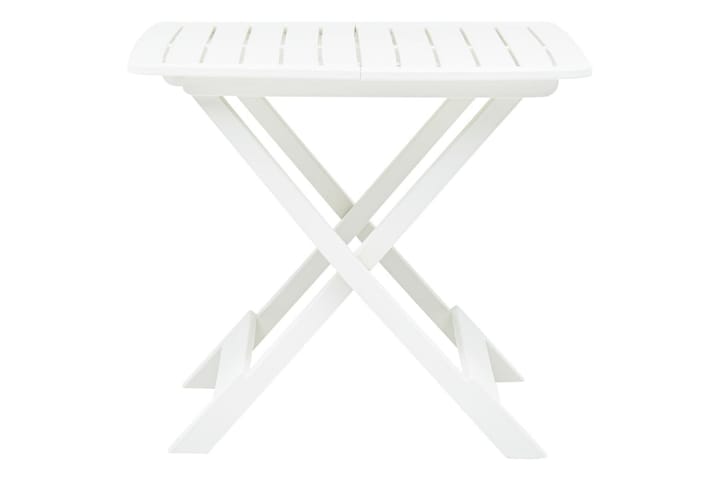 Kokoontaittuva puutarhapöytä valkoinen 79x72x70 cm muovi - Valkoinen - Kahvilapöytä