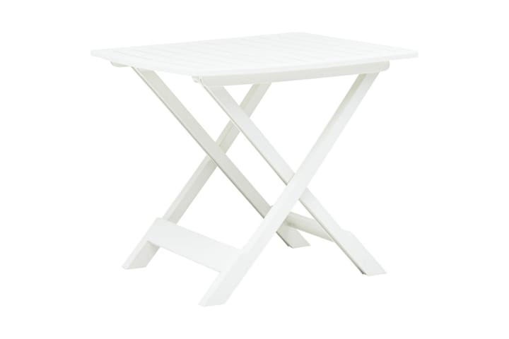 Kokoontaittuva puutarhapöytä valkoinen 79x72x70 cm muovi - Valkoinen - Kahvilapöytä