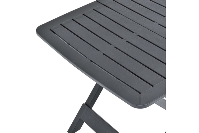 Kokoontaittuva puutarhapöytä antrasiitti 79x72x70 cm muovi - Antrasiitti - Puutarhakalusteet - Terassipöydät - Kahvilapöytä