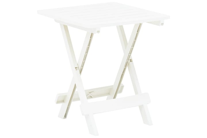 Kokoontaittuva puutarhapöytä valkoinen 45x43x50 cm muovi - Valkoinen - Kahvilapöytä