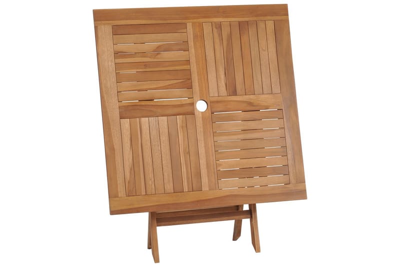 Kokoontaittuva puutarhapöytä 85x85x76 cm täysi tiikki - Ruskea - Puutarhakalusteet - Terassipöydät - Kahvilapöytä