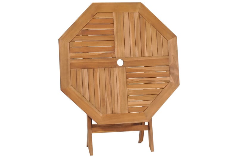 Kokoontaittuva puutarhapöytä 85x85x76 cm täysi tiikki - Ruskea - Puutarhakalusteet - Terassipöydät - Kahvilapöytä