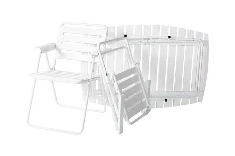 Pöytä Retro 403 valkoinen - Varax - Puutarhakalusteet - Terassipöydät - Kahvilapöytä