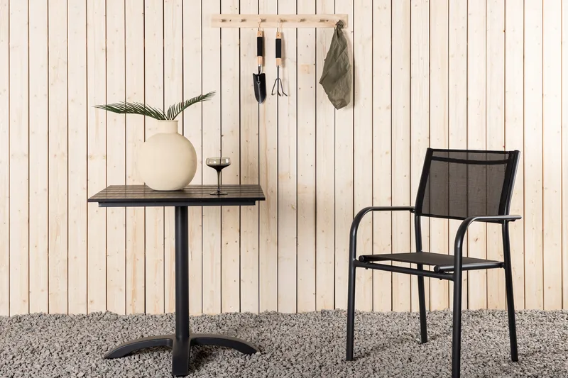 Parvekepöytä Colorado 70 cm Musta - Venture Home - Puutarhakalusteet - Terassipöydät - Kahvilapöytä