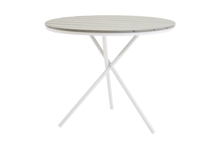 Parvekepöytä Parma Pyöreä 90 cm Valkoinen/Harmaa - Venture Home - Kahvilapöytä