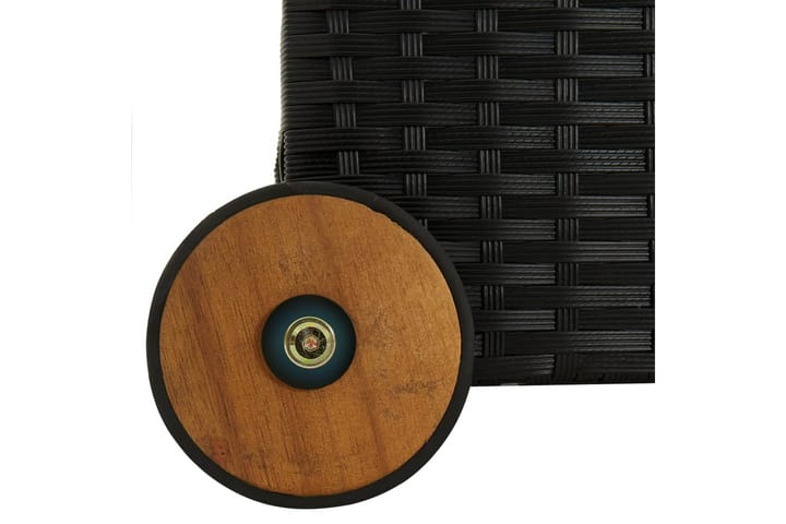 Puutarhan säilytyslaatikko musta 130x65x115 cm polyrottinki - Musta - Kahvilapöytä