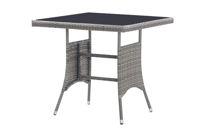 Puutarhapöytä antrasiitti 80x80x74 cm polyrottinki - Antrasiitti - Kahvilapöytä