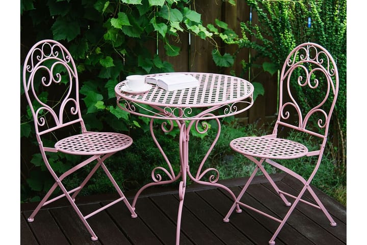 Puutarhapöytä Meskanaw - Vaaleanpunainen - Kahvilapöytä