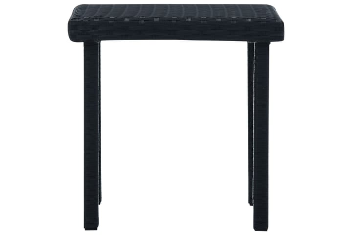 Puutarhapöytä musta 40x40x40 cm polyrottinki - Musta - Kahvilapöytä