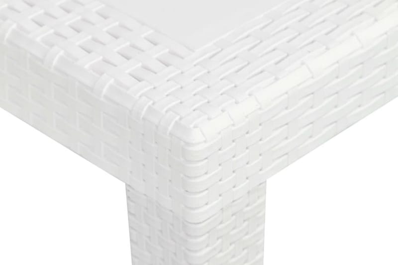 Puutarhapöytä rottinkityylinen muovi 79x79x72 cm valkoinen - Valkoinen - Puutarhakalusteet - Terassipöydät - Kahvilapöytä
