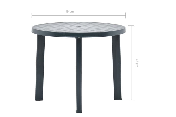 Puutarhapöytä vihreä 89 cm muovi - Vihreä - Kahvilapöytä