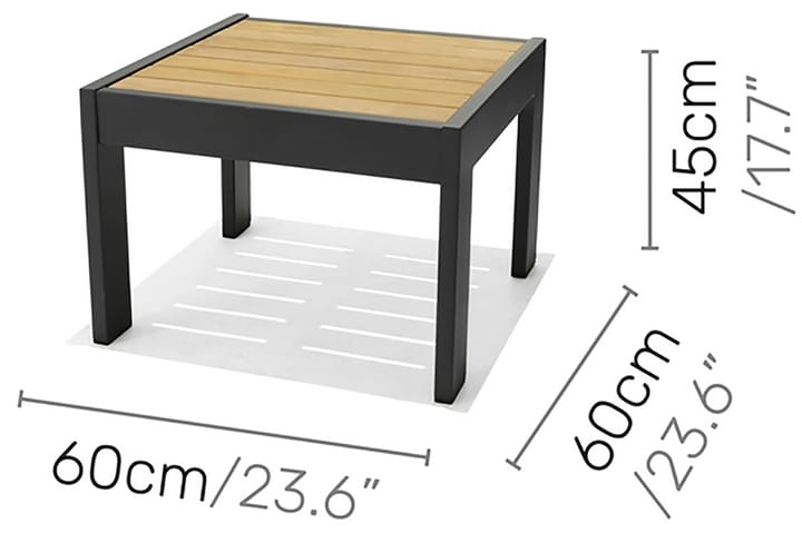 Sohvapöytä Palau 63 cm - Puu/Harmaa - Kahvilapöytä