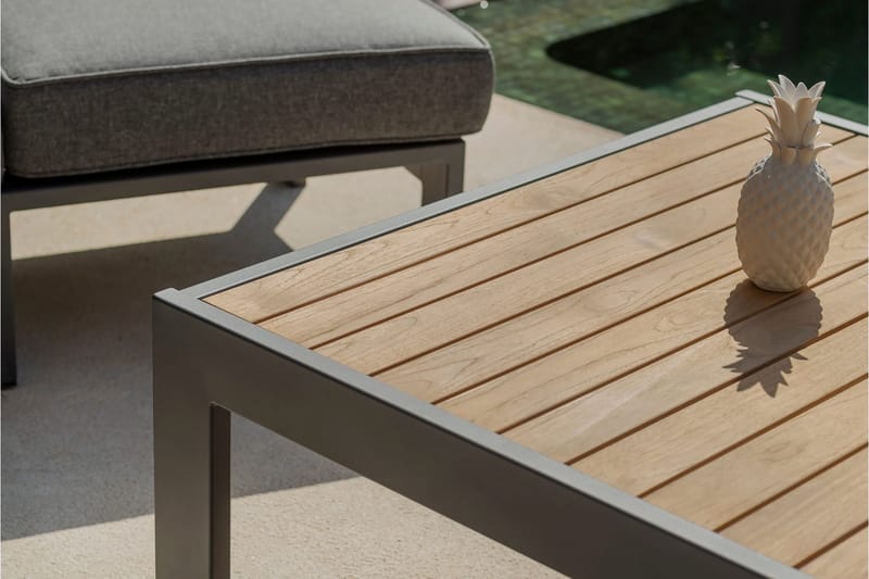 Sohvapöytä Palau 103 cm - Puu/Harmaa - Puutarhakalusteet - Terassipöydät - Kahvilapöytä