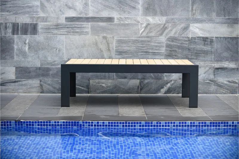 Sohvapöytä Palau 143 cm - Puu/Harmaa - Puutarhakalusteet - Terassipöydät - Kahvilapöytä