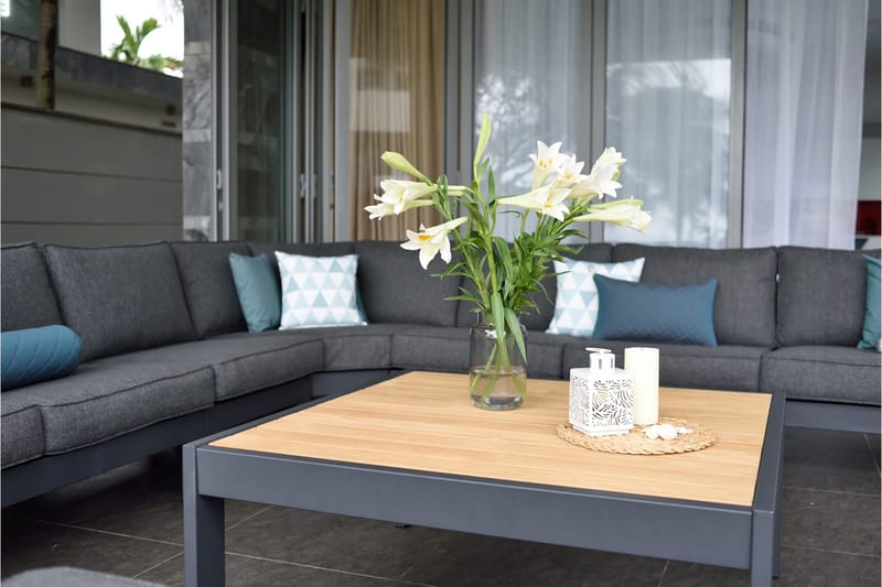 Sohvapöytä Palau 103 cm - Puu/Harmaa - Puutarhakalusteet - Terassipöydät - Kahvilapöytä