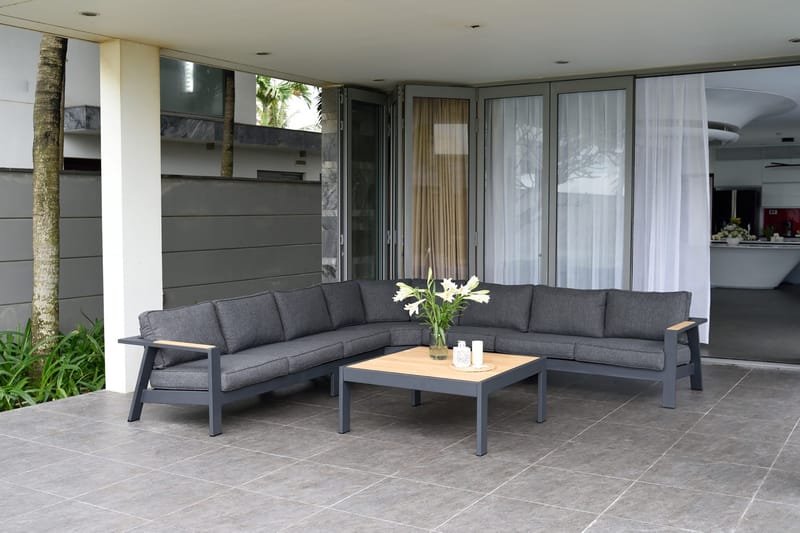 Sohvapöytä Palau 103 cm - Puu/Harmaa - Puutarhakalusteet - Terassipöydät - Kahvilapöytä