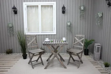 Taittopöytä Edilma 65 cm - Harmaa - Puutarhakalusteet - Terassipöydät - Kahvilapöytä