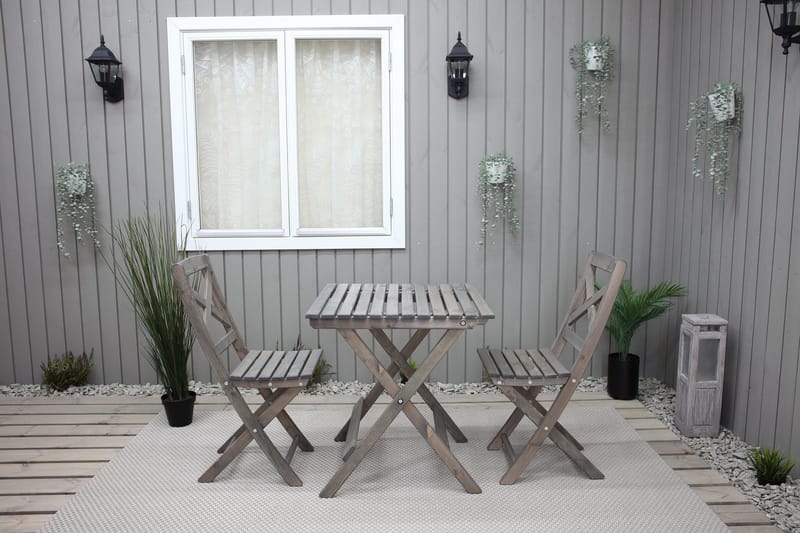 Taittopöytä Edilma 65 cm - Harmaa - Puutarhakalusteet - Terassipöydät - Kahvilapöytä