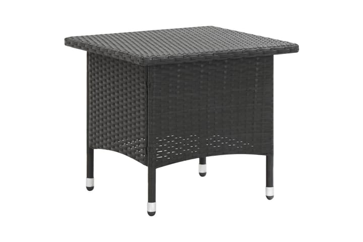 Teepöytä musta 50x50x47 cm polyrottinki - Musta - Kahvilapöytä