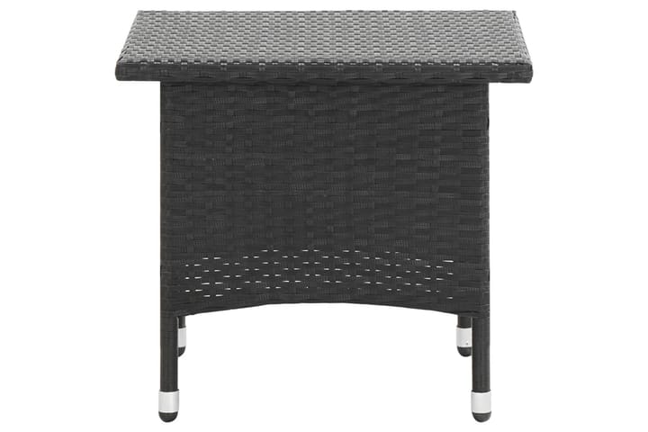 Teepöytä musta 50x50x47 cm polyrottinki - Musta - Kahvilapöytä