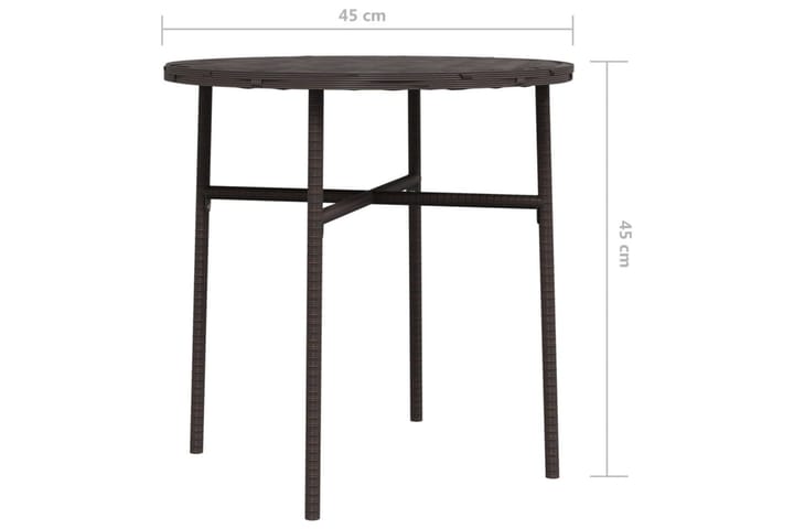 Teepöytä ruskea 45 cm polyrottinki - Ruskea - Kahvilapöytä