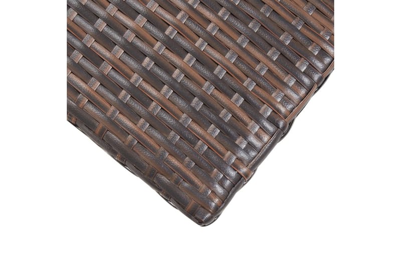 Teepöytä ruskea 50x50x47 cm polyrottinki - Ruskea - Puutarhakalusteet - Terassipöydät - Kahvilapöytä